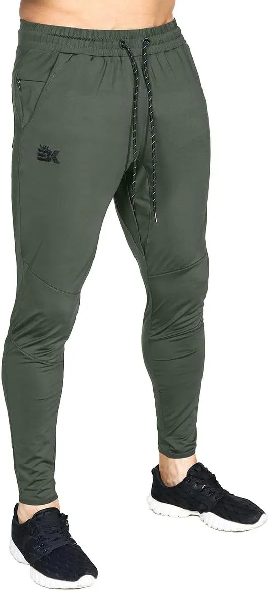 BROKIG Mens Lightweight Gym Jogger Pants,Men's Workout Sweatpants with Zip Pocket