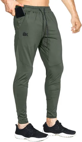 BROKIG Mens Lightweight Gym Jogger Pants,Men's Workout Sweatpants with Zip Pocket