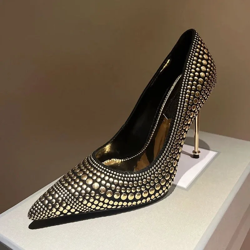 Funki Buys | Shoes | Women's Luxury Metallic Designer Slip-Ons