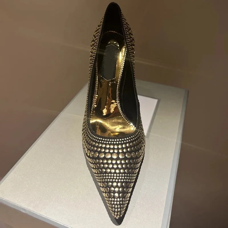 Funki Buys | Shoes | Women's Luxury Metallic Designer Slip-Ons
