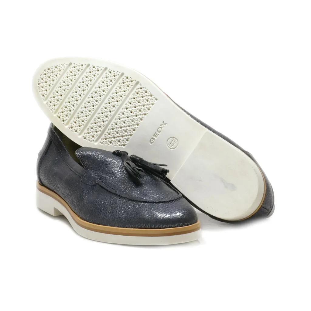 Geox Slip Ons Leather Grey Colour For Women