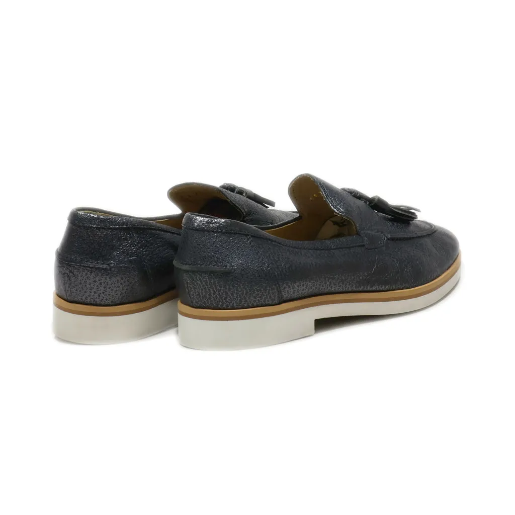 Geox Slip Ons Leather Grey Colour For Women