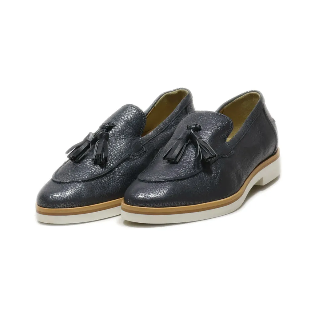 Geox Slip Ons Leather Grey Colour For Women