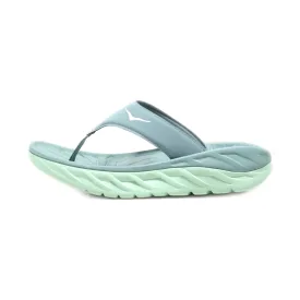 Hoka Flip Flops Leather Green Colour For Men