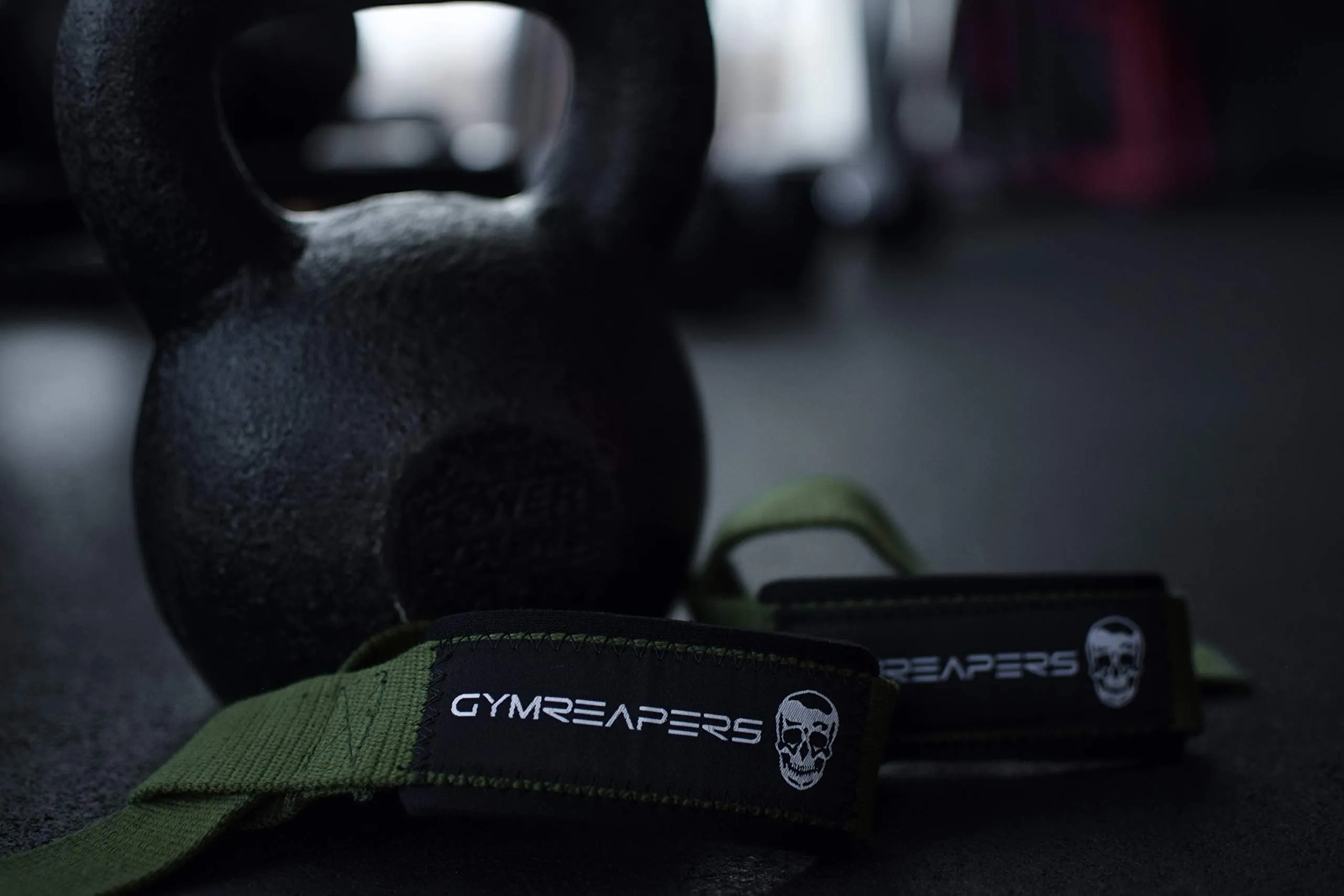 Lifting Wrist Straps for Weightlifting, Bodybuilding, Powerlifting, Strength Training, Deadlifts - Padded Neoprene with 18" Cotton (Military Green)