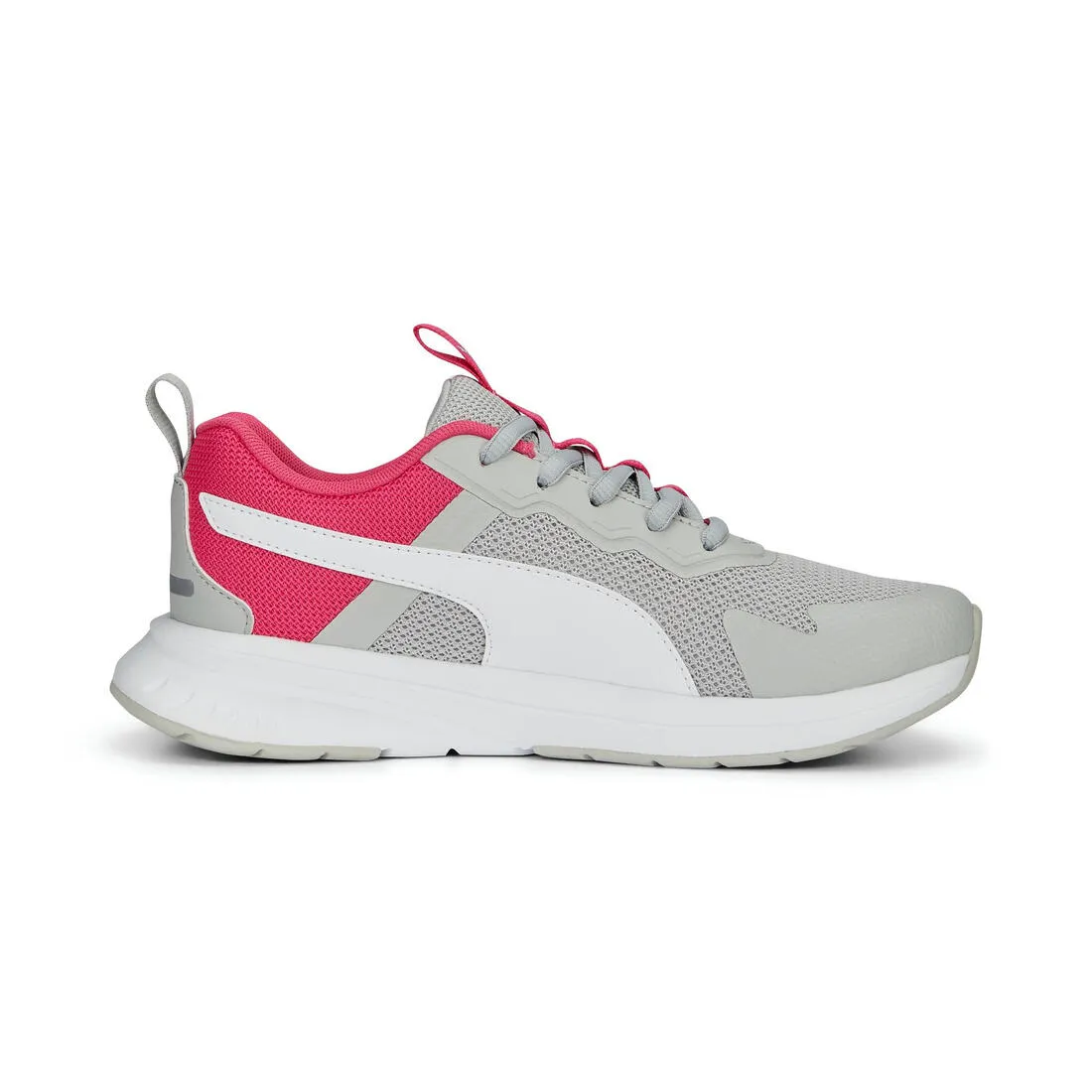 Puma Evolve Run Mesh Kid's Running Shoes - Grey/Pink