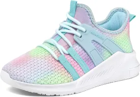 RUNSIDE Girls Tennis Shoes Lightweight Sports Kids Sneakers Lace-up for Running/Walking, Toddler/Little Kid/Big Kid