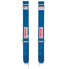 Simpson 3" Individual Shoulder Harnesses - For Latch & Link Type Systems - Bolt-In - Blue
