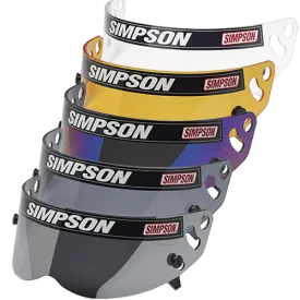 Simpson Helmet Shield - Diamondback/Speedway RX/X-Bandit Helmet - Snell SA2010/15 - Silver