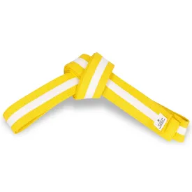 White Strip Karate Belts with 9 Rows of Stitching, Ideal for Traditional Karate, MMA, Judo, Taekwondo