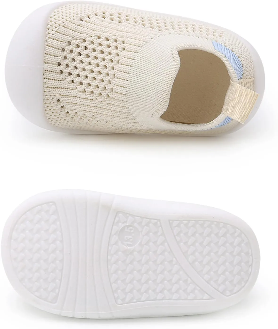 WILLFUN Toddler Boy Girl Mesh Sneakers Baby Knitted Walking Shoes Infant Soft Sole Trainers 1-3 Year-Old Little Kid Breathable Outdoor Shoes