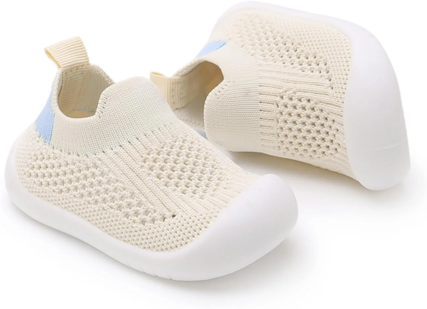 WILLFUN Toddler Boy Girl Mesh Sneakers Baby Knitted Walking Shoes Infant Soft Sole Trainers 1-3 Year-Old Little Kid Breathable Outdoor Shoes